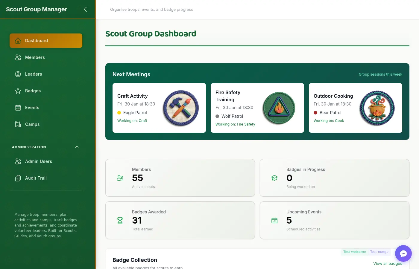 Scouts CMS - Members
